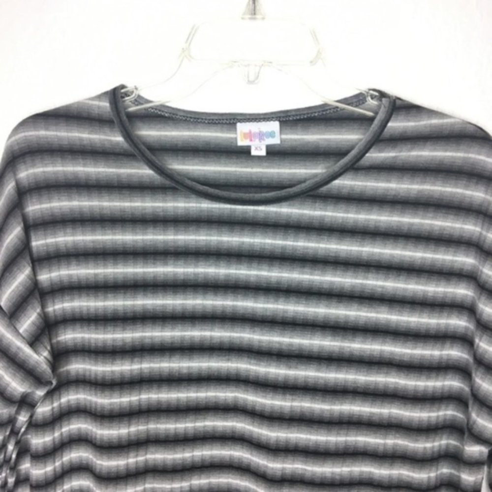LulaRoe Irma Stripe High Low Tunic KnitTop XS 268 - Picture 3 of 5